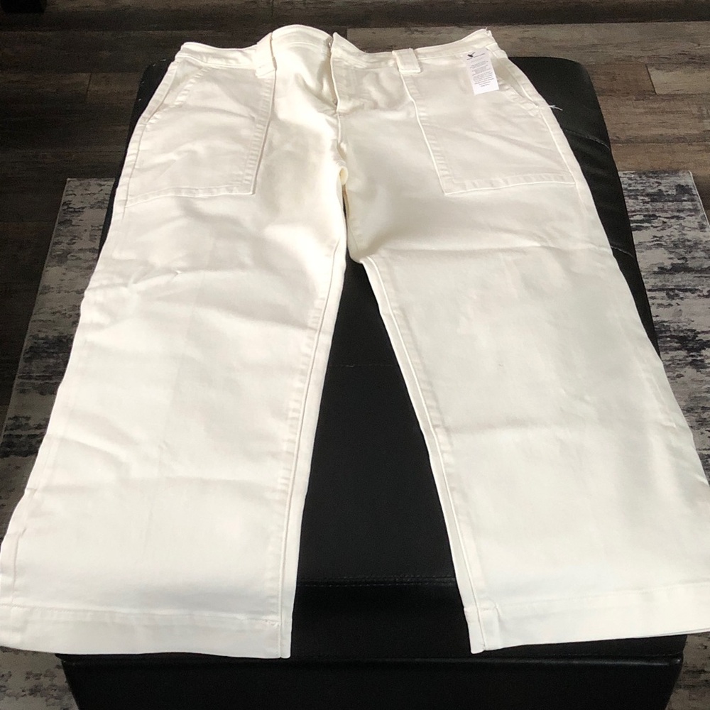Liverpool Cream Wide-Leg Jeans
